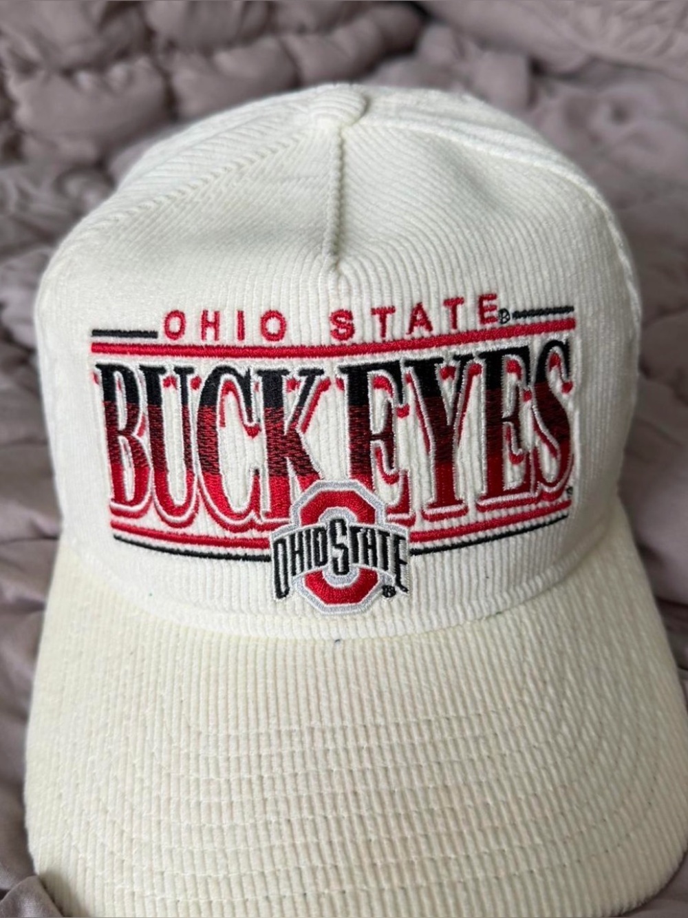 Ohio State Buckeyes White Baseball Cap